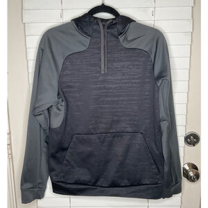 Men's Nike therma fit Hoodie S Black Grey